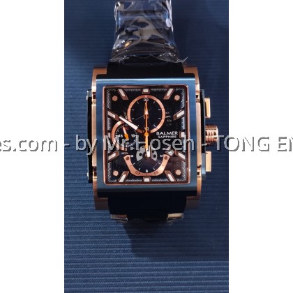 Balmer 42mm Rectangle XL Chronograph Men Quartz Watch A8144G BRG-5